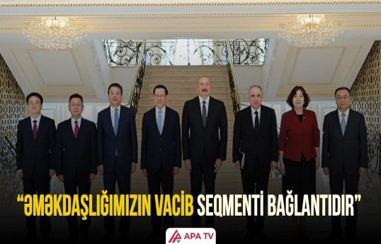 Prezident İlham Əliyev Çin nümayəndə heyətini qəbul edib
                                                