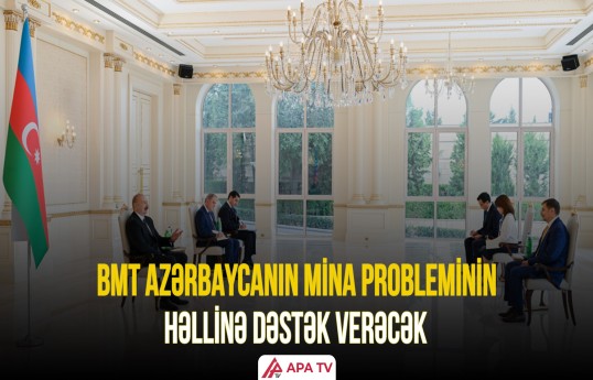 Prezident BMT-nin Azərbaycanda yeni təyin olunmuş rezident-əlaqələndiricisini qəbul edib
                                                