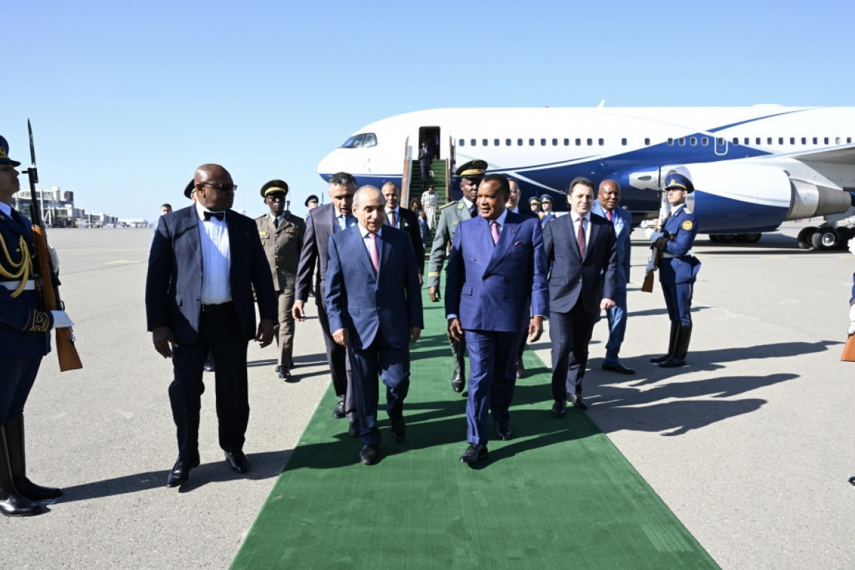 Le président congolais arrive en Azerbaïdjan pour une visite officielle