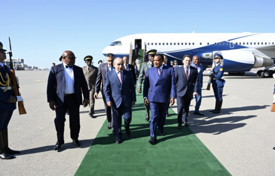 Le président congolais arrive en Azerbaïdjan pour une visite officielle