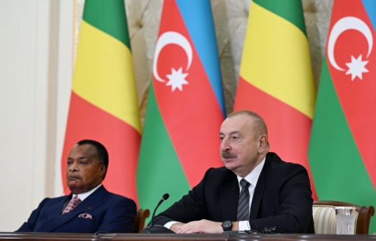 Les présidents azerbaïdjanais et congolais font des déclarations à la presse