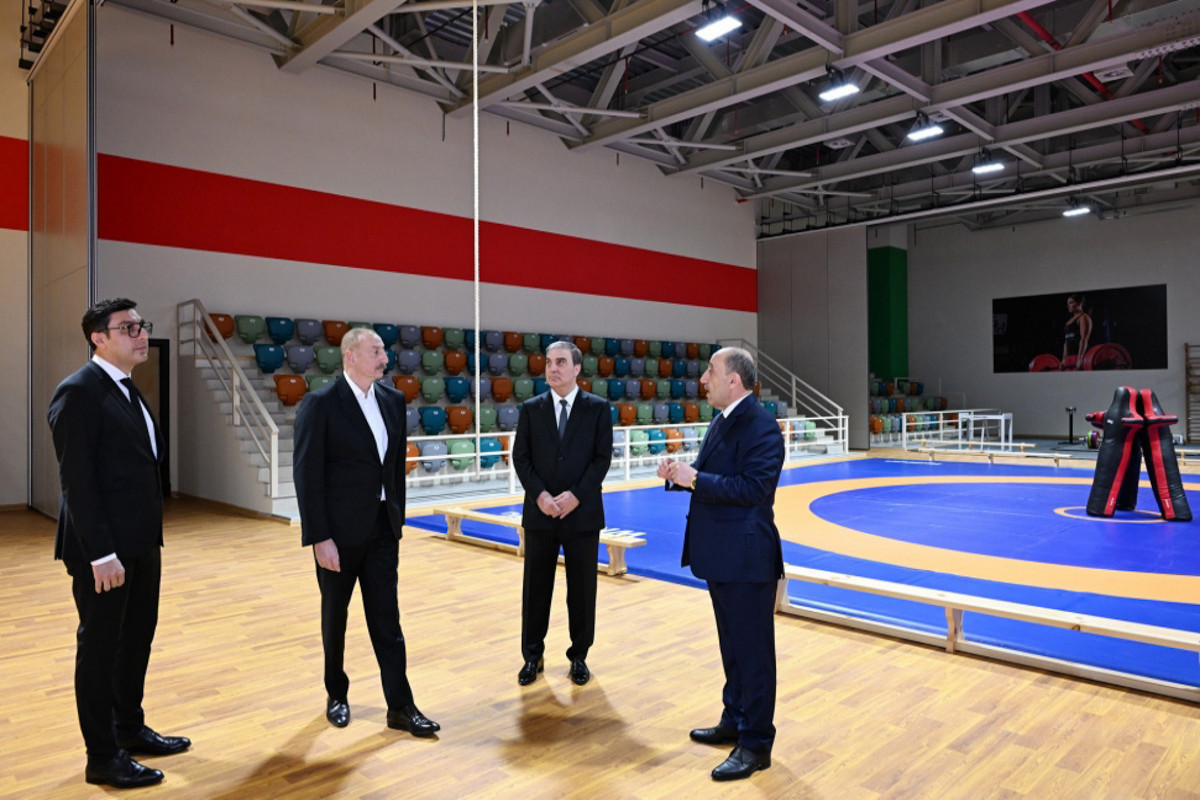 Le président Aliyev participe à l’inauguration du Palais des Sports de Gandja