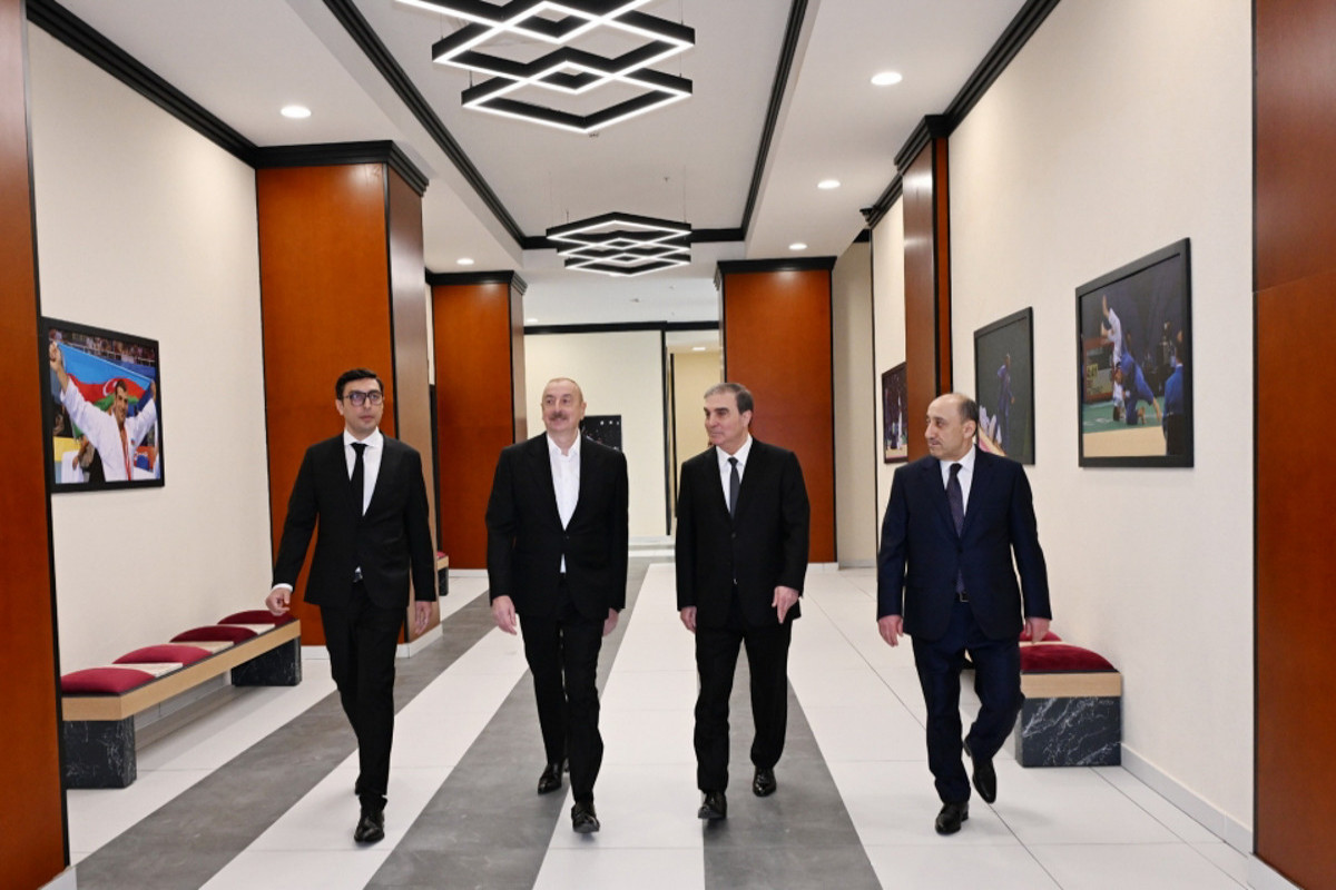 Le président Aliyev participe à l’inauguration du Palais des Sports de Gandja