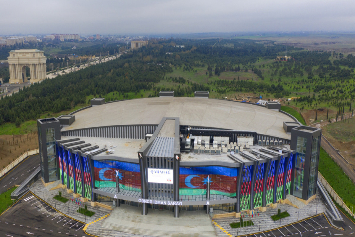 Le président Aliyev participe à l’inauguration du Palais des Sports de Gandja