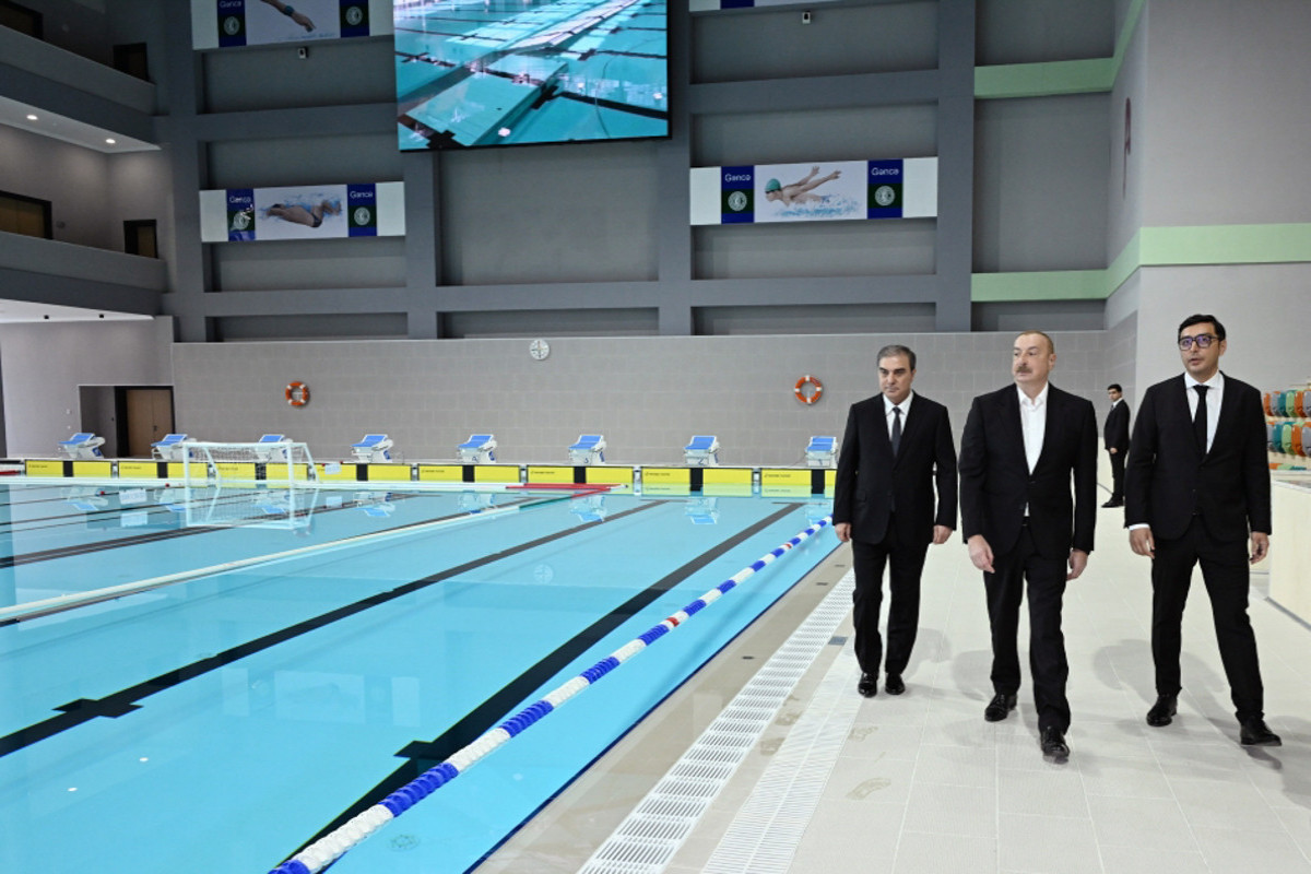 Le président Aliyev participe à l’inauguration du Palais des Sports de Gandja