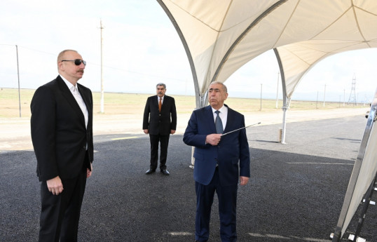 Le président Ilham Aliyev participe à l’ouverture d’une route dans la région de Hadjygaboul