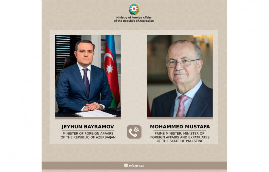 Djeyhoun Baïramov s'entretient par téléphone avec le Premier ministre palestinien
