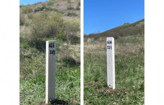 Vingt-huit marqueurs de frontière ont été installés entre l'Azerbaïdjan et l'Arménie