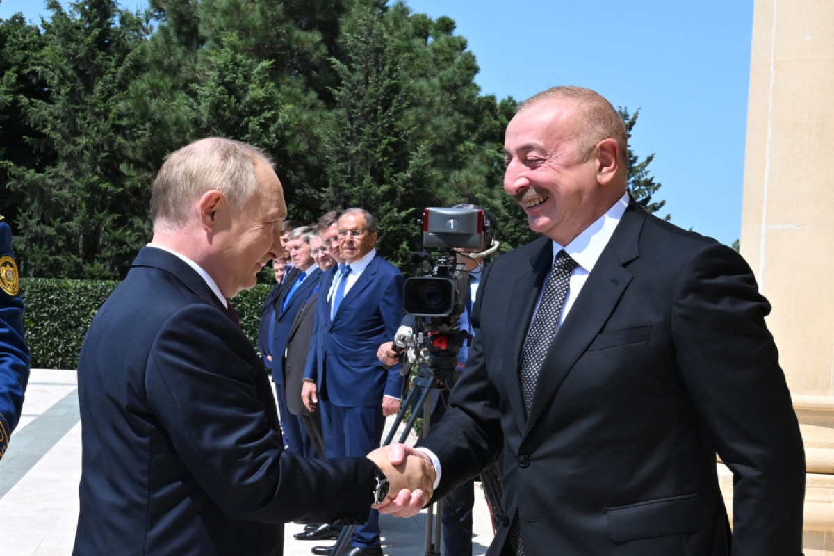 Bakou : Cérémonie d’accueil officiel du président russe Vladimir Poutine