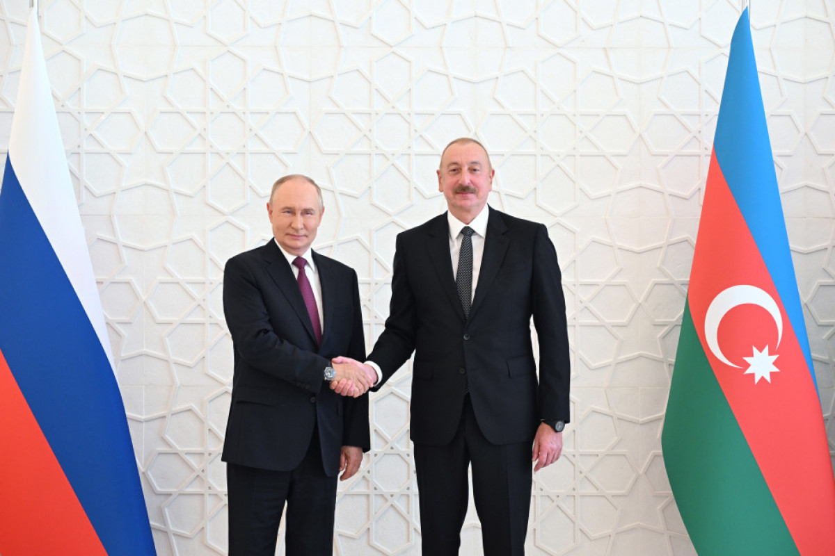 Bakou : Cérémonie d’accueil officiel du président russe Vladimir Poutine