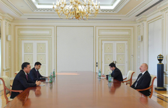 Le président Ilham Aliyev reçoit le secrétaire général de l'Organisation des Etats turciques