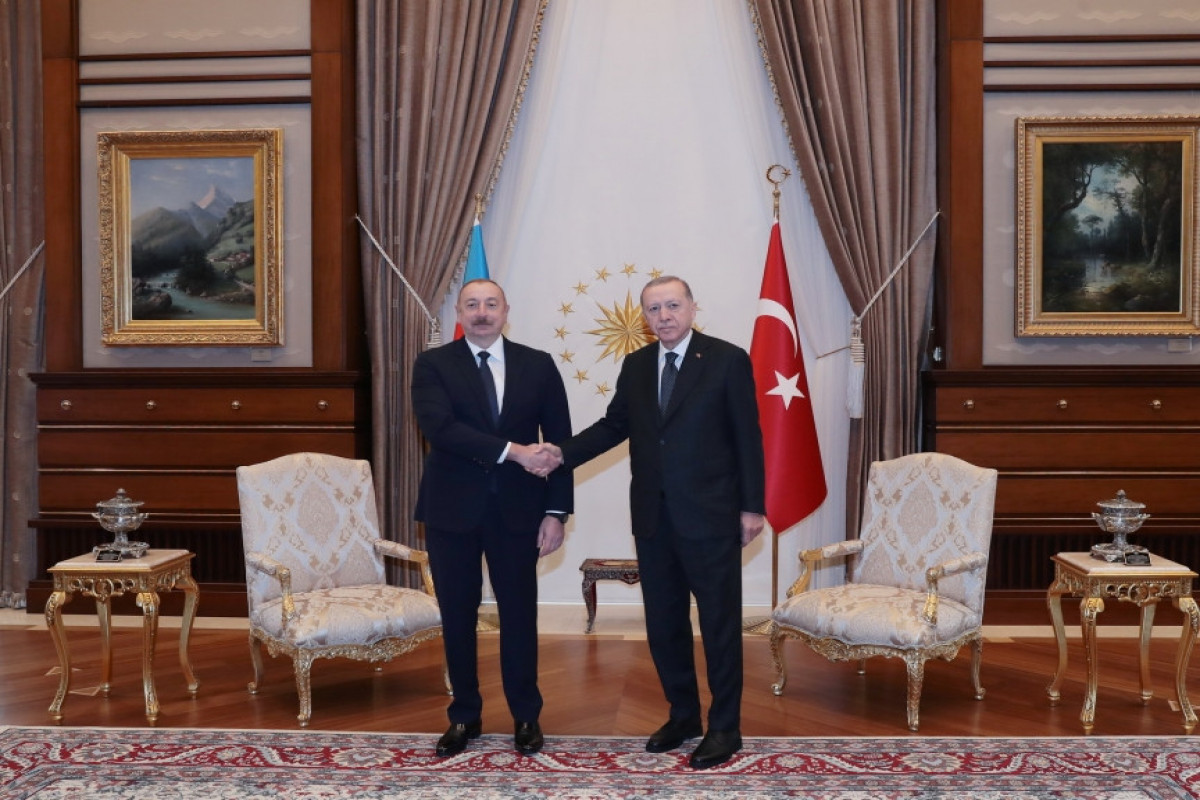 Les présidents azerbaïdjanais et turc s'entretiennent en tête-à-tête à Ankara - Photos 