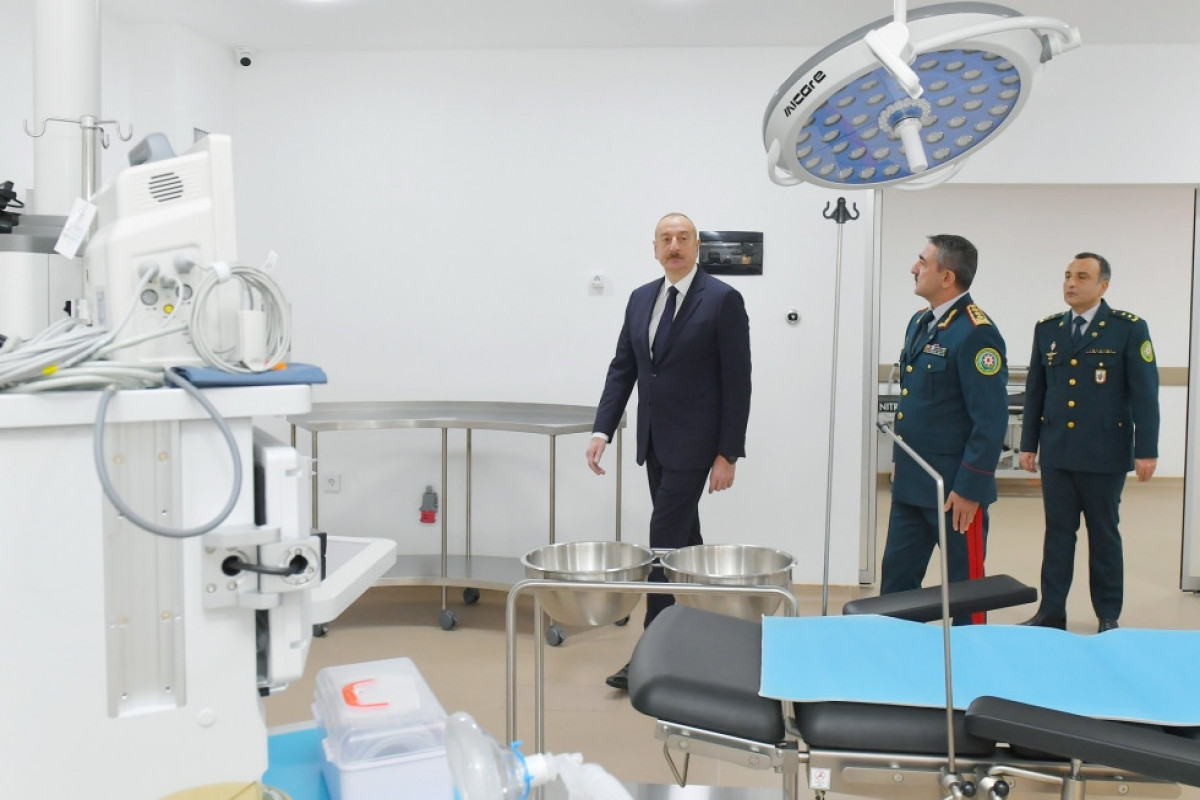 Ilham Aliyev participe à l'inauguration d'un nouvel hôpital militaire