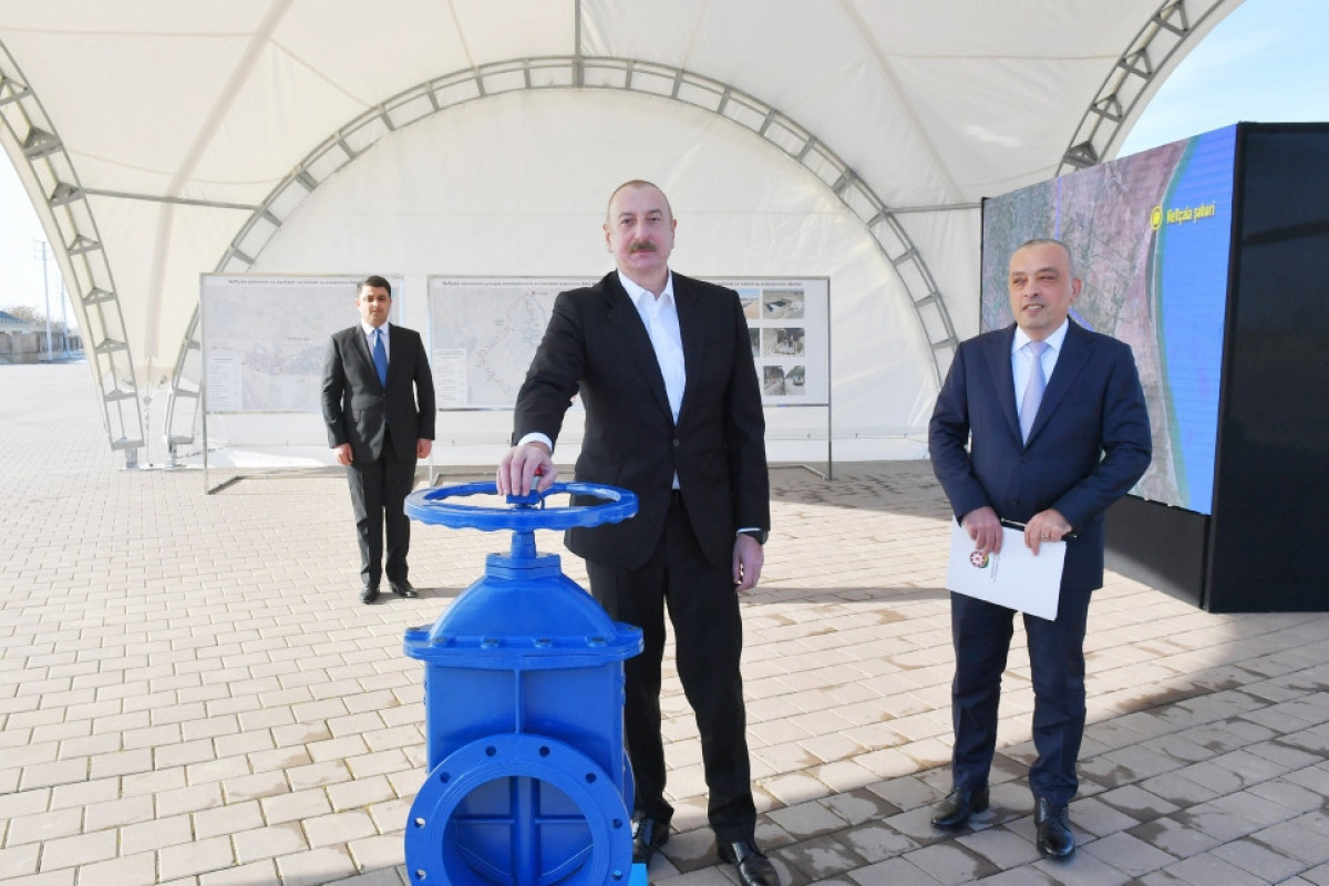 Déplacement du président Ilham Aliyev dans la région de Neftchala - Mise à Jour  - Photos 