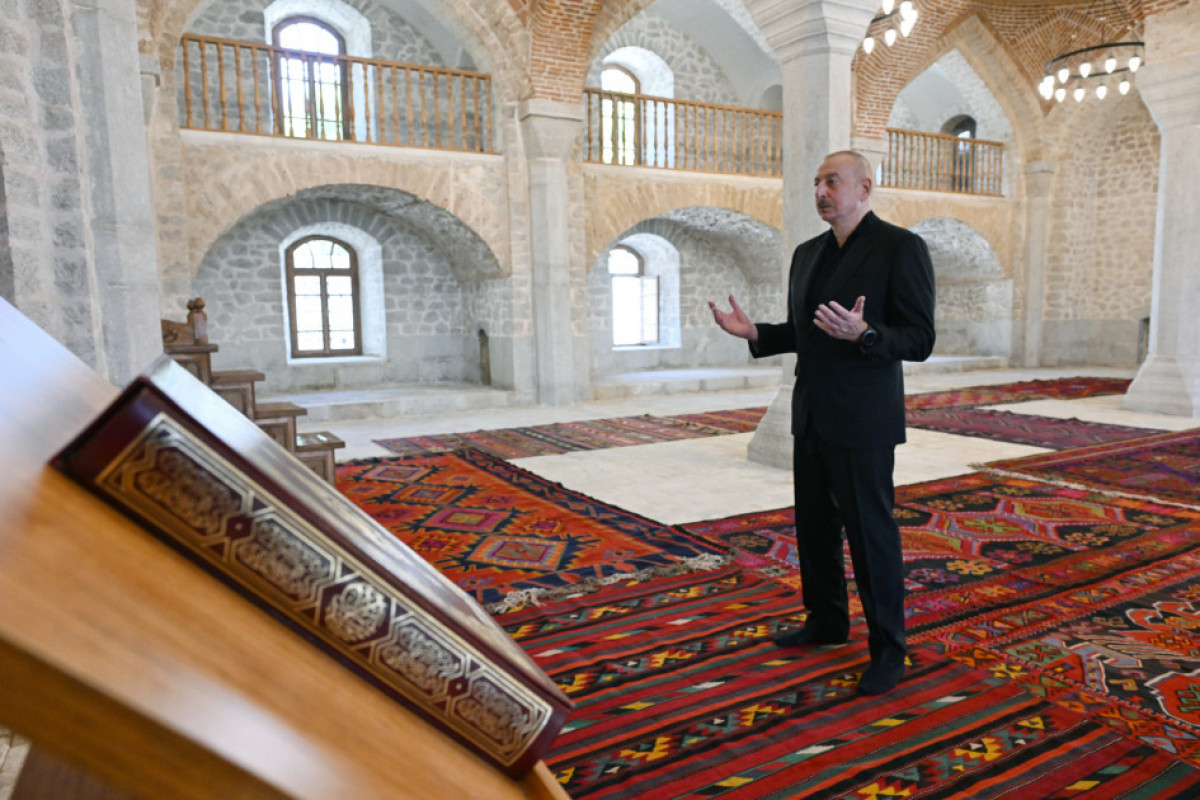 Déplacement du président Ilham Aliyev à Choucha