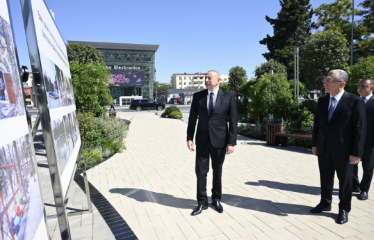 Le président Aliyev participe à la réouverture du parc Nerimanov à Bakou