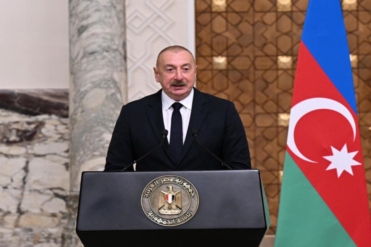 Les présidents azerbaïdjanais et égyptien font des déclarations à la presse