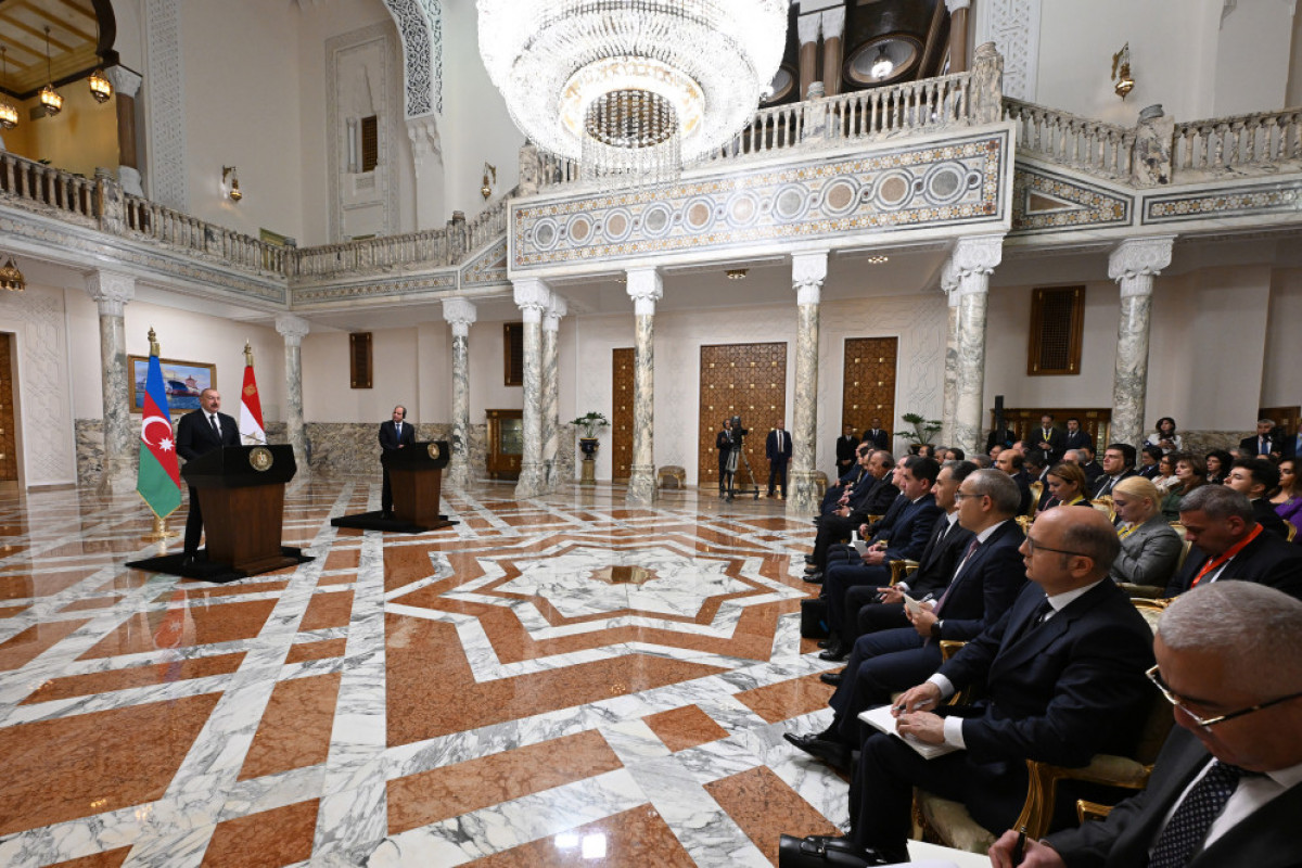 Les présidents azerbaïdjanais et égyptien font des déclarations à la presse
