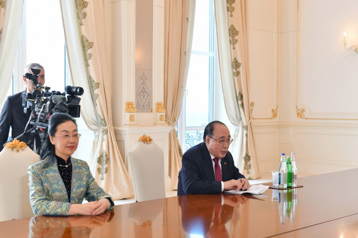 Le président azerbaïdjanais reçoit le représentant spécial du gouvernement chinois pour les affaires européennes