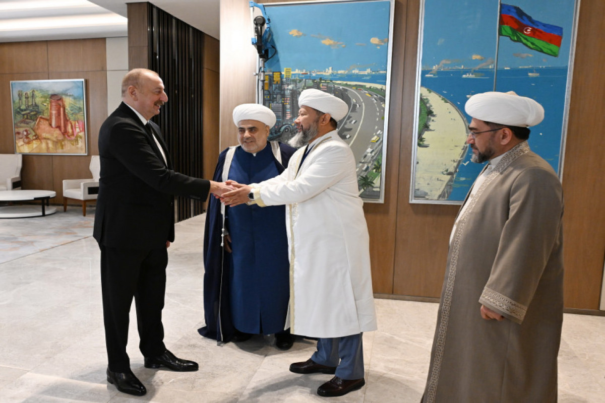 Le président Aliyev reçoit une délégation de dirigeants religieux des Etats membres et observateurs de l’Organisation des Etats turciques