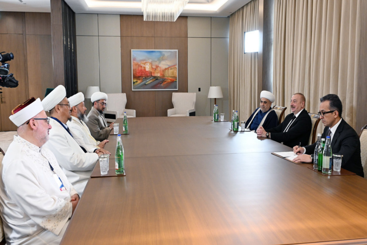 Le président Aliyev reçoit une délégation de dirigeants religieux des Etats membres et observateurs de l’Organisation des Etats turciques