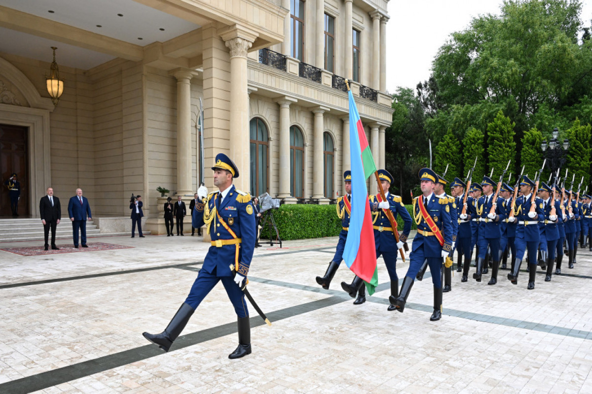 Bakou : Cérémonie d'accueil officielle du président biélorusse Alexandre Loukachenko
