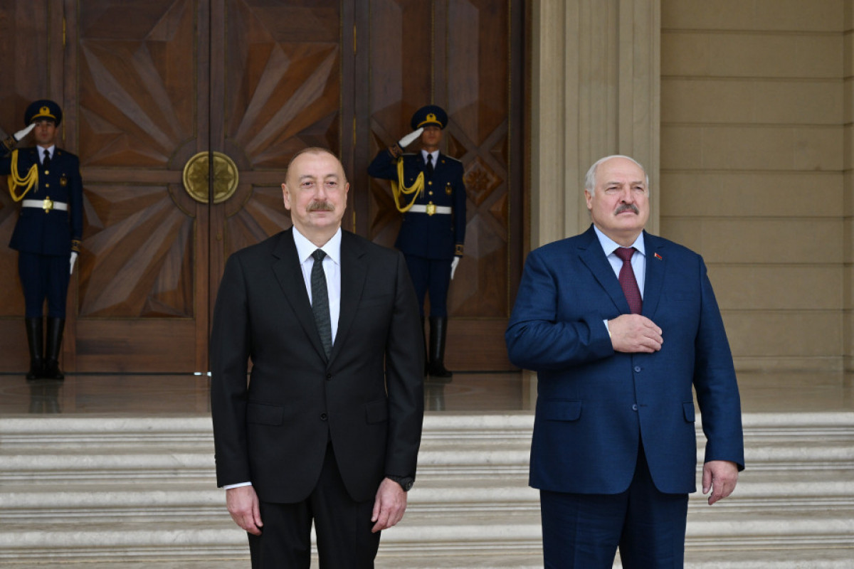 Bakou : Cérémonie d'accueil officielle du président biélorusse Alexandre Loukachenko