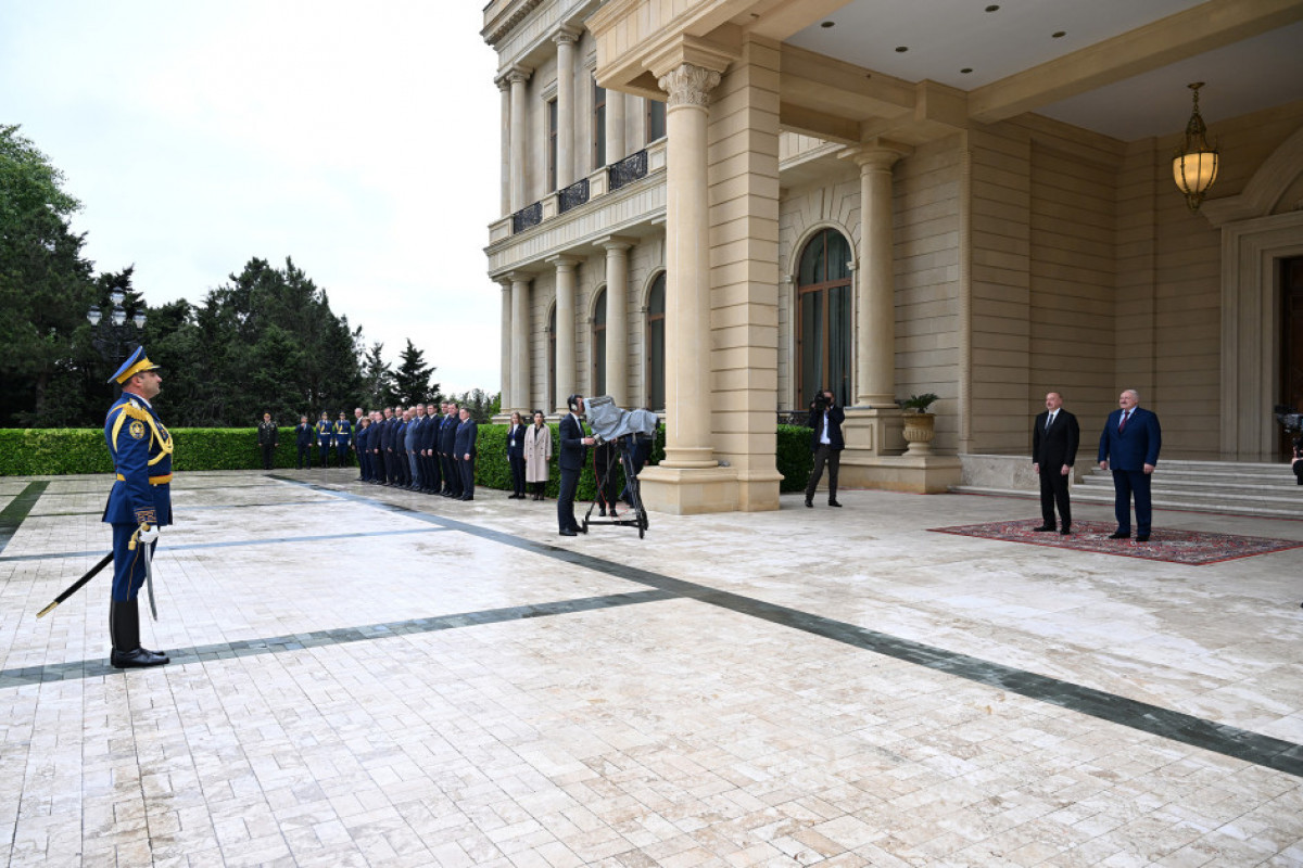 Bakou : Cérémonie d'accueil officielle du président biélorusse Alexandre Loukachenko