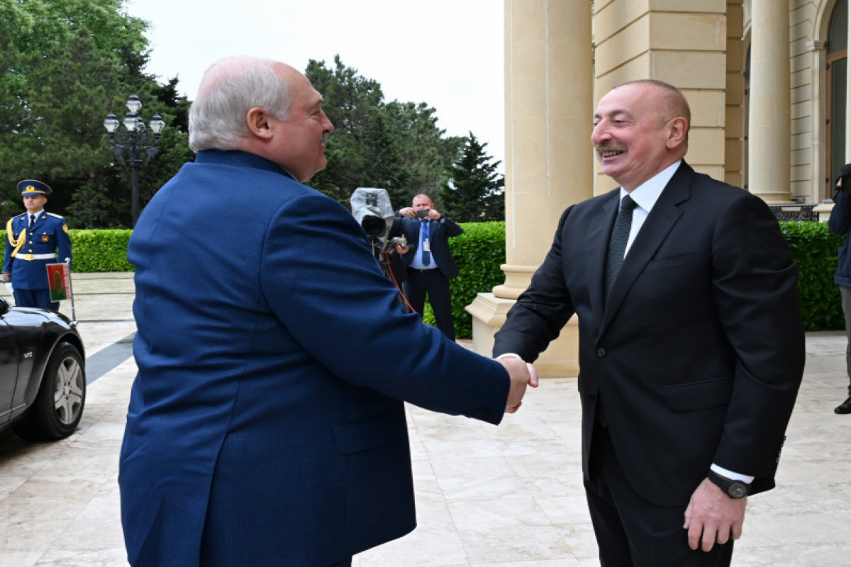 Bakou : Cérémonie d'accueil officielle du président biélorusse Alexandre Loukachenko