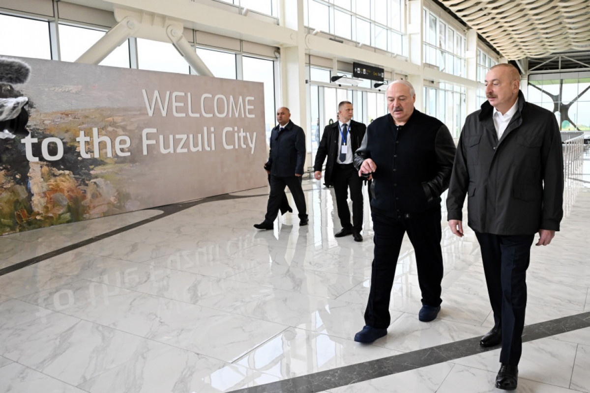 En marge de sa visite d’Etat en Azerbaïdjan, le président Loukachenko se déplace dans la région de Fuzouli
