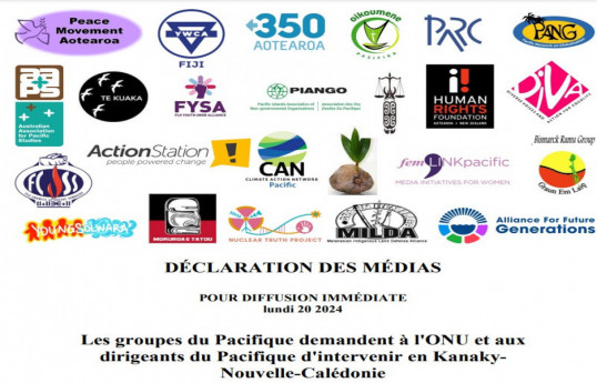 Communiqué de l'Alliance des Organisations Non Gouvernementales Régionales du Pacifique sur la Nouvelle-Calédonie