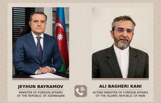Entretien téléphonique entre Djeyhoun Baïramov et le ministre iranien des Affaires étrangères par intérim - Mise à jour 