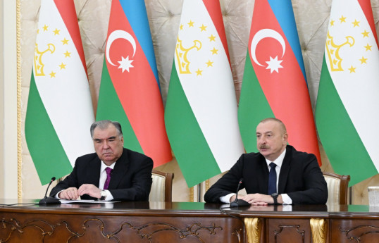 Les présidents azerbaïdjanais et tadjik font des déclarations à la presse VIDEO