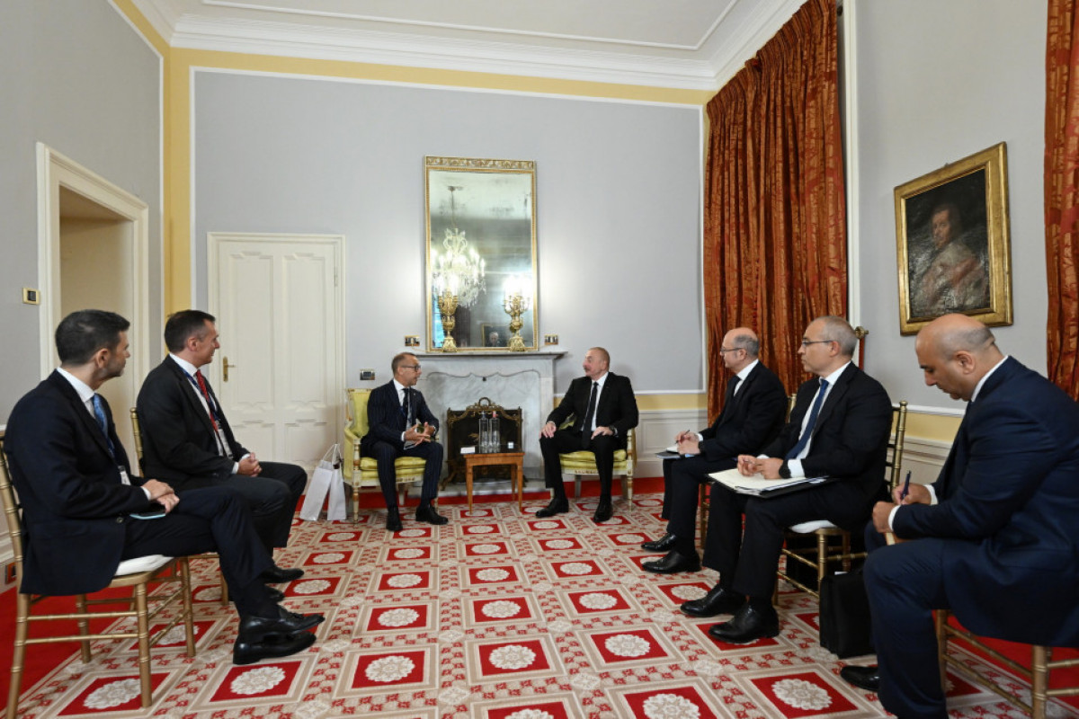 Cernobbio: le président Ilham Aliyev rencontre le PDG de l’Ansaldo Energia Fabrizio Fabbri