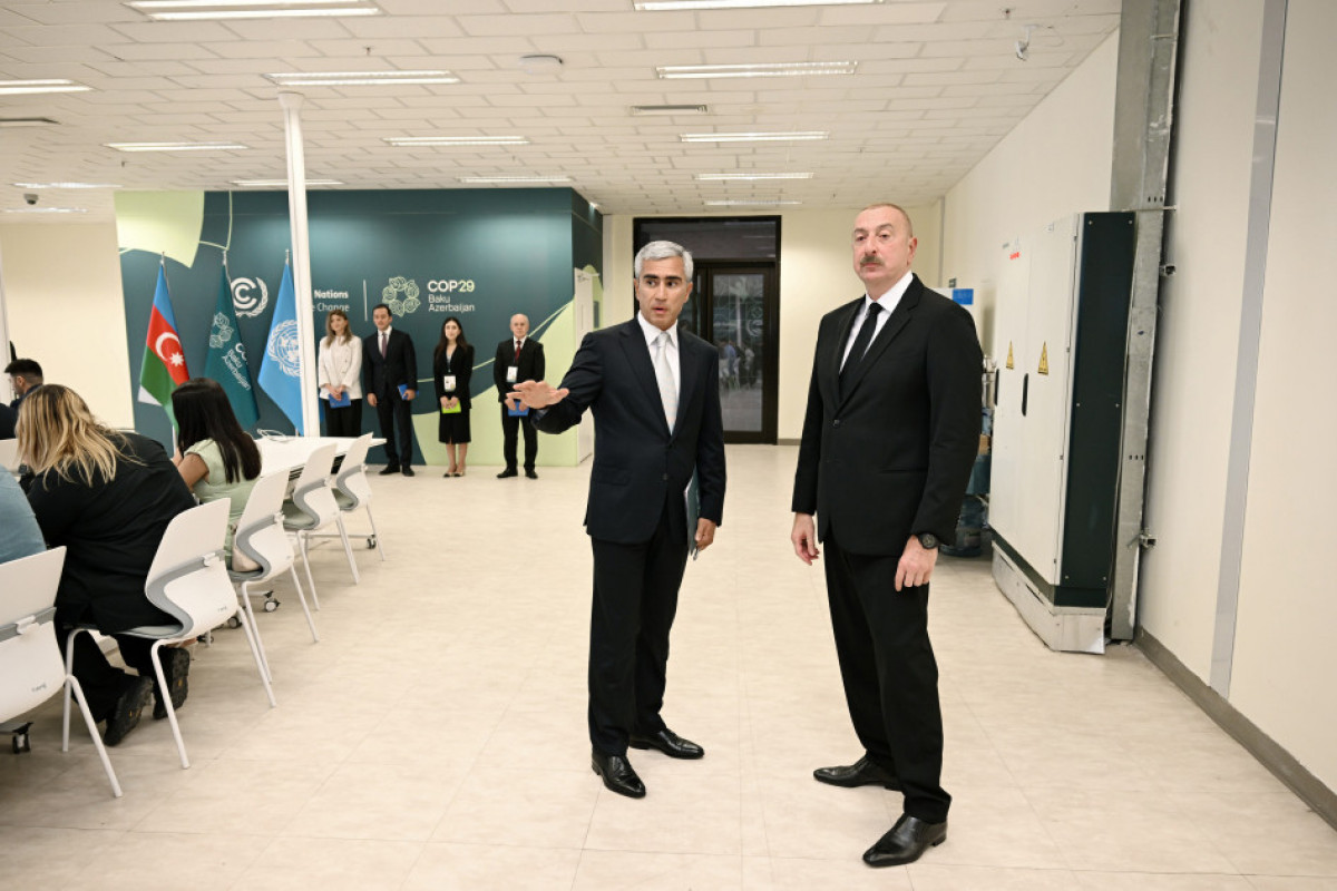 Le président Aliyev inspecte les préparatifs de la COP29 au Stade olympique de Bakou