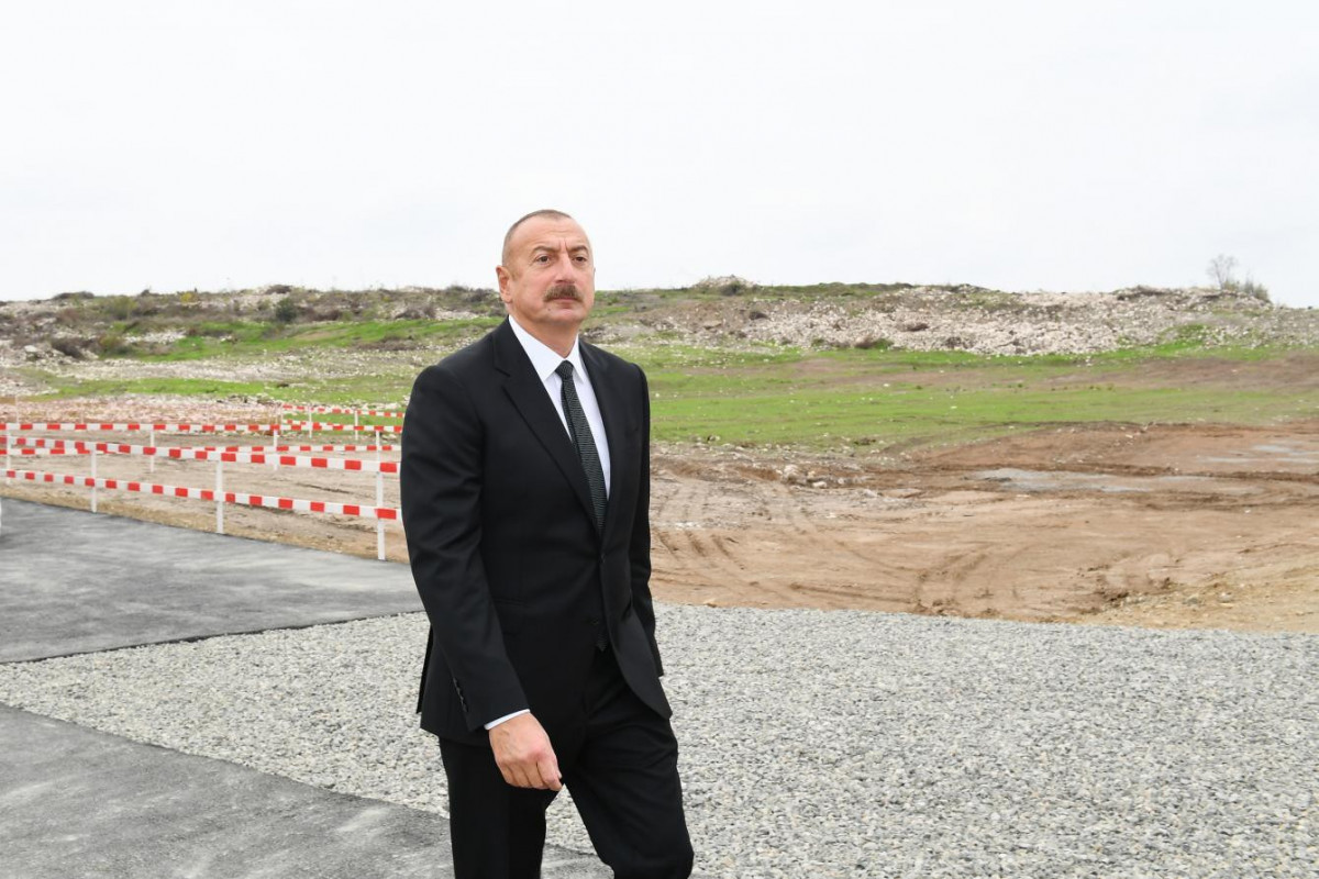 Déplacement du président Ilham Aliyev dans la région d