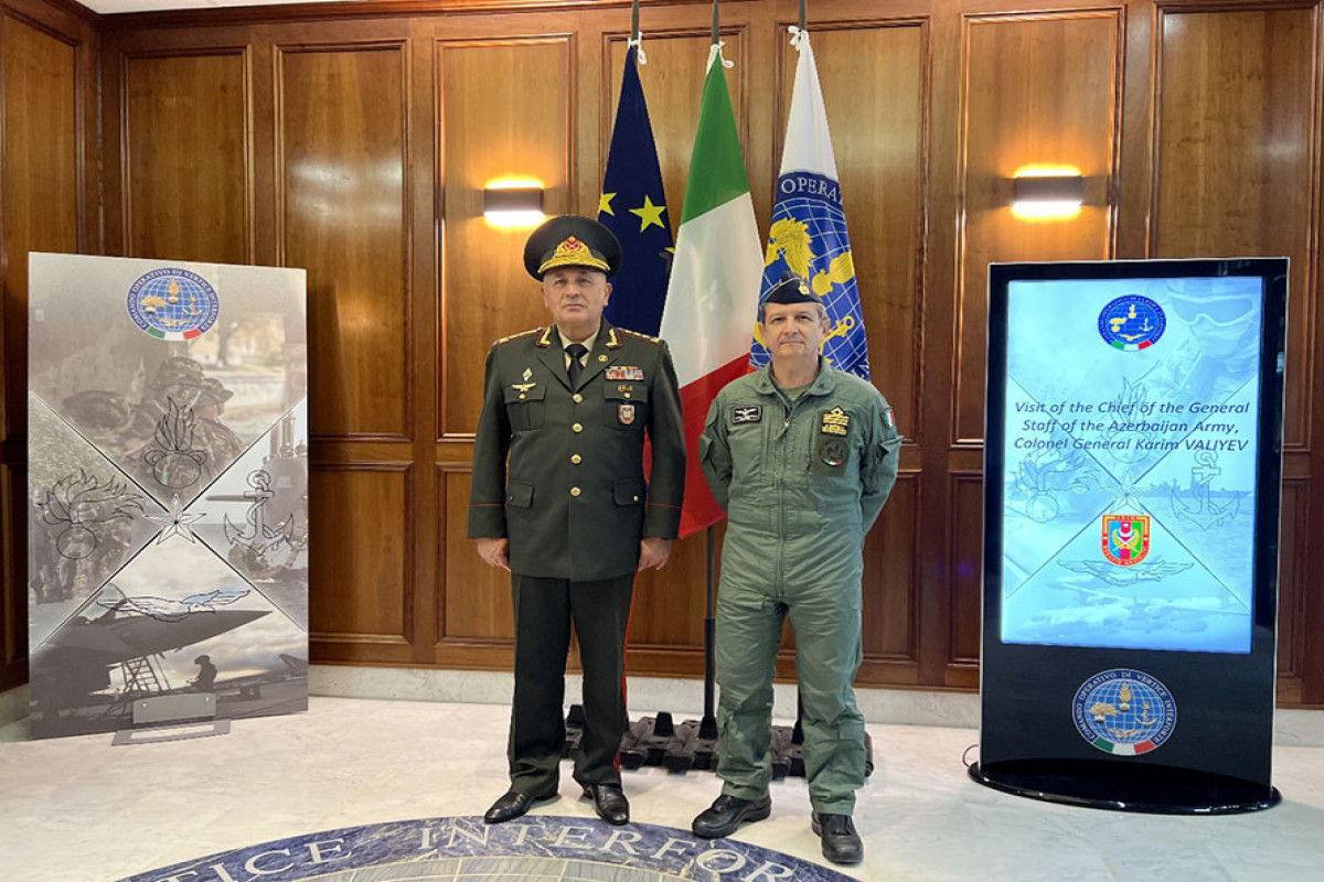 Le chef d'état-major des armées azerbaïdjanaises rencontre son homologue italien nouvellement nommé