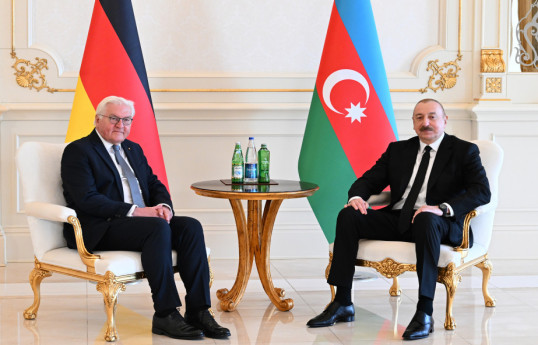 Entretien en tête-à-tête entre les présidents azerbaïdjanais et allemand
