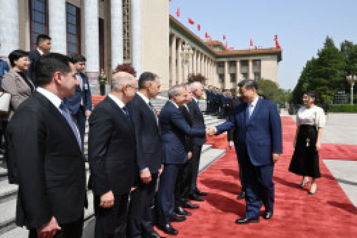 Cérémonie d’accueil officiel du président azerbaïdjanais à Pékin