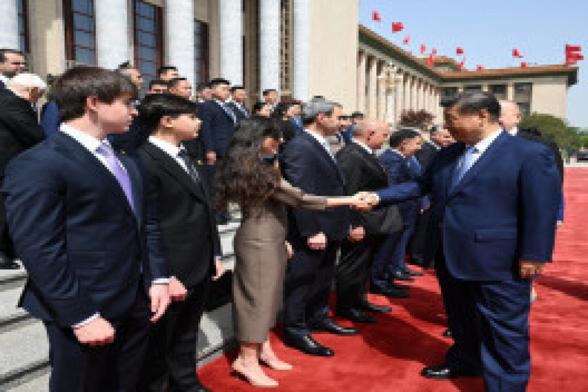 Cérémonie d’accueil officiel du président azerbaïdjanais à Pékin