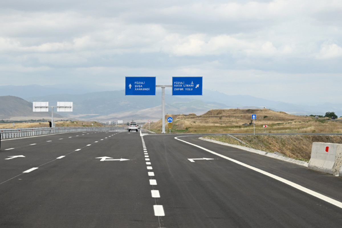 Le président Ilham Aliyev assiste à l’inauguration de la route Ahmadbeyli-Fuzouli-Choucha