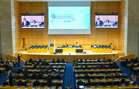 La présidente du Milli Medjlis a assuré la présidence des débats généraux lors de la 6ᵉ Conférence mondiale des présidents de parlement
