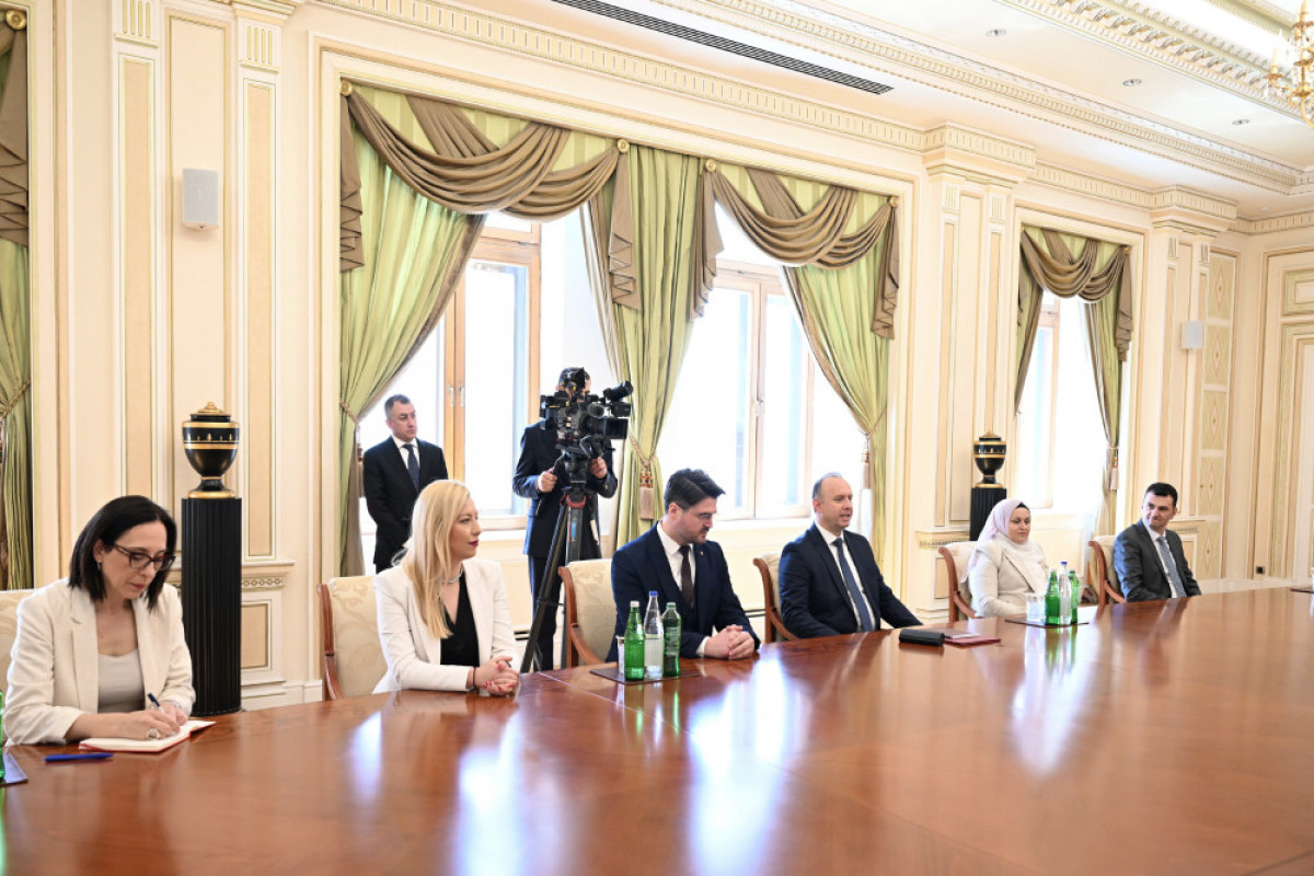 Le président azerbaïdjanais reçoit le président de l'Assemblée de la République de Macédoine du Nord