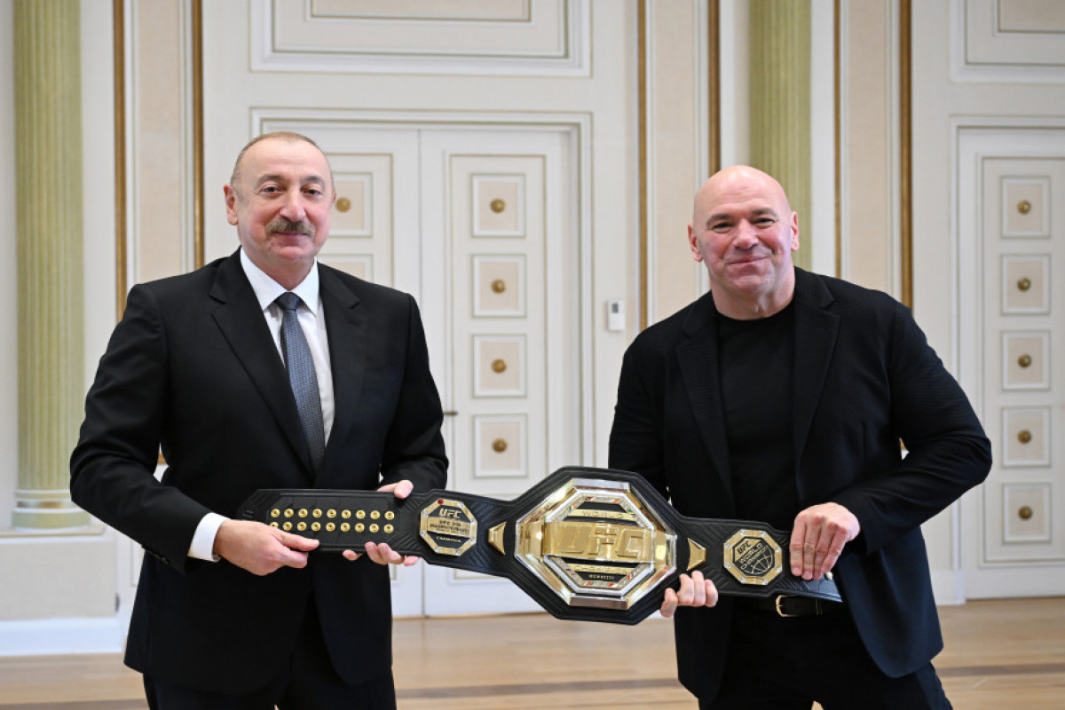 Le président azerbaïdjanais reçoit le président de l’UFC