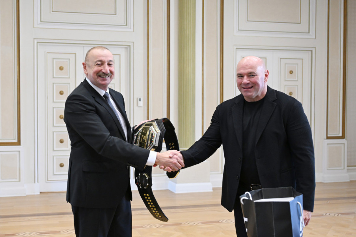 Le président azerbaïdjanais reçoit le président de l’UFC