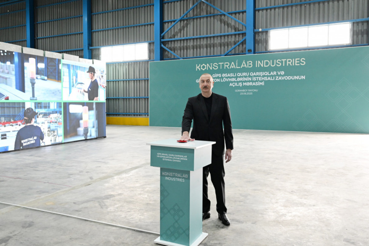 Une usine de fabrication des matériaux de construction ouvre ses portes à Goranboy