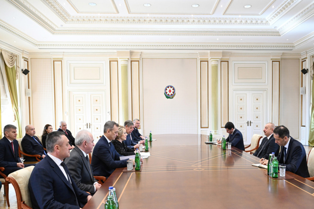 Ilham Aliyev reçoit la présidente du Conseil de la Fédération de l’Assemblée fédérale russe