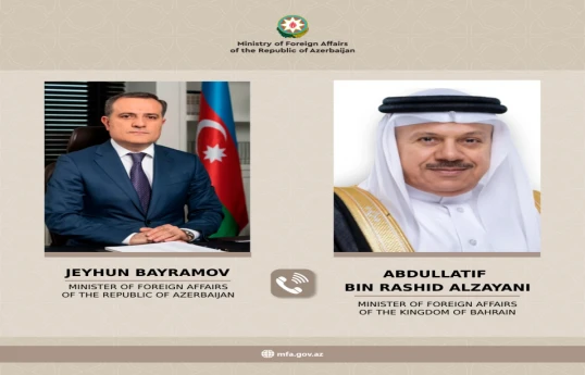 Entretien téléphonique entre les ministres des Affaires étrangères de l'Azerbaïdjan et de Bahreïn
