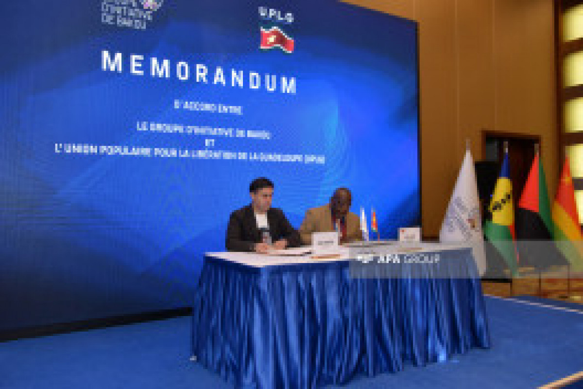Signature d'un mémorandum entre le Groupe d'Initiative de Bakou et l'Union populaire pour la libération de la Guadeloupe - Photo 
