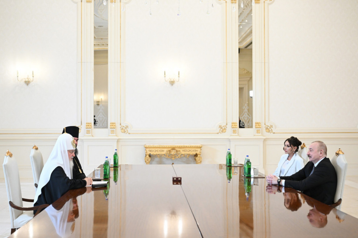 Ilham Aliyev rencontre le patriarche Cyrille de Moscou et de toute la Russie